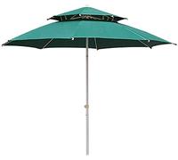 JCNAGXY 2.2m Garden Parasol Double-Layer Sun Umbrella Outdoor Fishing Waterproof & Anti-UV Sunshade Parasols, Polyester Cloth