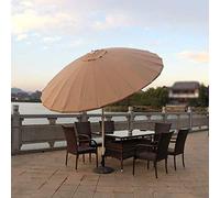 JCNAGXY 270 Cm Garden Umbrella Sun Shade 24 Glass Fiber Ribs Table Umbrella with Tilt and Crank Mechanism For Outdoor Gardens
