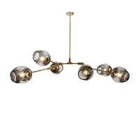 JCNAGXY Adjustable Pendant Light Fixture Chandelier Sputnik Chandelier 6 Lights e27 Mid Century Ceiling Light Fixture for Hallway Bar Kitchen Dining Room-Smoke Gray 6 Lights