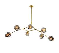 JCNAGXY Adjustable Pendant Light Fixture Chandelier Sputnik Chandelier 6 Lights e27 Mid Century Ceiling Light Fixture for Hallway Bar Kitchen Dining Room-Electroplating Smoke Gray 9 Lights It's so