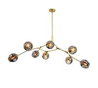 JCNAGXY Adjustable Pendant Light Fixture Chandelier Sputnik Chandelier 6 Lights e27 Mid Century Ceiling Light Fixture for Hallway Bar Kitchen Dining Room-Electroplating Smoke Gray 3 Lights It's so