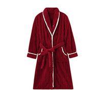 JCNAGXY Baño de baño otoño bañera de Invierno para Mujeres Elegante Franela Suave Espesa Copa Nocturna sesgo doméstico