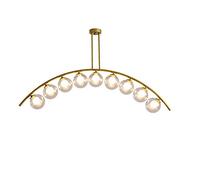 JCNAGXY Chandelier 8 Lights Sputnik Mid Century Pendant Lighting Fixture Gold Ceiling Light Fixture for Kitchen Dining Room Living Room Bar-Transparent Cover. 7 Lights