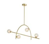 JCNAGXY Chandelier Lighting Bedroom Dining Living Room Kitchen Island Hanging Ceiling Pendant Light Nordic Sputnik g9 Minimalist Industrial Suspension Lamp-Cognac 4-Lights