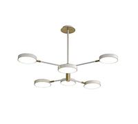 JCNAGXY dimmable led Chandelier Nordic garwarm 3 Lights Sputnik Pendant Lighting Solid Wood Ceiling Light Fixture for Bedroom livingroom Dinning Room-White - Tricolor Light 3 Lights