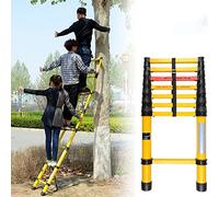 JCNAGXY Escalera de Fibra de Vidrio de extensión Resistente, no conductora, Escalera telescópica Plegable portátil para Uso Interior/Exterior, Carga 330 Libras