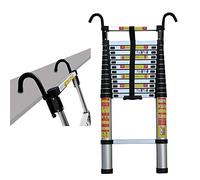 JCNAGXY Escalera Extensible de Aluminio Plegable Escalera telescópica de Aluminio con Gancho, Escalera Plegable Extensible y de Ascenso para fábrica de escaleras Tipo Loft, Soporte 150 kg