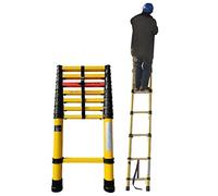 JCNAGXY Escalera Extensible de Fibra de Vidrio, escaleras telescópicas telescópicas no conductoras de 5 m/4,5 m/4 m/3,5 m//2,5 m/2 m de Altura con protección para los Dedos, Carga 150 kg