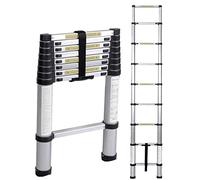 JCNAGXY Escalera telescópica de 8 m/ 7 m/ 6,2 m/ 5 m/ 4 m/ 3,8 m/ 3,2 m/ 2 m/ 1 m, Escalera telescópica de extensión telescópica de Aluminio para Techo, Loft, RV, ático, Uso en Trabajo al Aire Libre