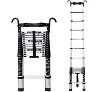 JCNAGXY Escalera telescópica de 8 m/ 7 m/ 6 m/ 5 m/ 4 m/ / 2 m/ 1 m con Gancho Desmontable, escaleras telescópicas de extensión de Aluminio para vehículos recreativos/Tienda de campaña en la
