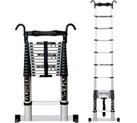 JCNAGXY Escalera telescópica de 8 m/ 7 m/ 6 m/ 5 m/ 4 m/ / 2 m/ 1 m con Gancho Desmontable, escaleras telescópicas de extensión de Aluminio para vehículos recreativos/Tienda de campaña en la