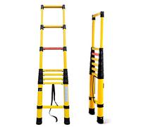 JCNAGXY Escalera Telescópica De Fibra De Vidrio De Extensión Profesional, Escaleras Telescópicas Plegables No Conductivas, Escalera De Tijera con Protección para Los Dedos, Carga 150 Kg