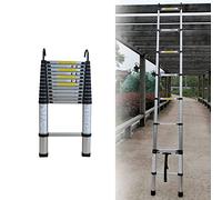 JCNAGXY Escalera telescópica Escalera Extensible portátil, escaleras telescópicas Resistentes Multiusos, 1,7 m/2,1 m/2,5 m/2,9 m/3,/3,7 m/4,1 m/4,5 m/4,9 m/5.Escalera Alta Tipo Loft