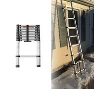 JCNAGXY Escalera telescópica Escalera Plegable de Aluminio, Escalera telescópica portátil Dos en uno para Uso doméstico/Caravana/ático/escaleras/Trabajo de Camionero, Soporte 330 Libras