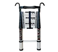 JCNAGXY Escalera telescópica Plegable Escalera telescópica pequeña con Ganchos, Escalera Tipo Loft Plegable compacta portátil de Aluminio para Uso doméstico Diario o de Emergencia, Capacidad de 330