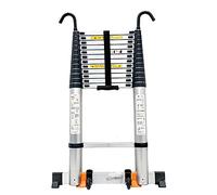 JCNAGXY Escalera telescópica telescópica de 8 m/ 7 m/ 6,2 m/ 5 m/ 4 m/ 3,8 m/ 2,6 m, escaleras Extensibles de Aluminio con Gancho para Negocios de techado, Uso doméstico, Trabajo al Aire Libre en