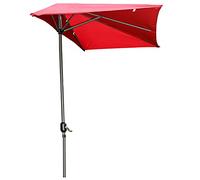 JCNAGXY Garden Patio Umbrella Solid Color Rectangle Patio Umbrella, Sun-Resistant Balcony Beach Playing Fields Villa Shops Outdoor Parasol Umbrella, with Hand Crank