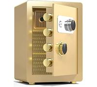 JCNAGXY,Home, Security Home Hotel Office Storage Cash Voucher File Cabinet (Color : Gold) (Gold)