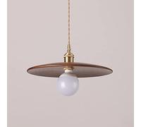 JCNAGXY Indoor Chandelier, V-intage M- Pendant Lighting with Walnut/Wood, Threaded Brass Socket Pendant Lamp, Adjustable Cord Living Room Lamp Ceiling Pendant Light Fixture for Kitchen Island Coffee