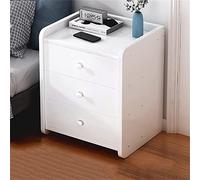 JCNAGXY Mesita De Noche De Madera, Mesita De Noche con 1/2/3 Cajones Dormitorio, Mesita De Noche/Nogal, para Sala De Estar, Dormitorio, Fácil Montaje Tamaño: 33 * 30 * 55 Cm, Color: Cálido