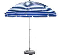 JCNAGXY Outdoor Garden Parasols 8.2Ft Striped Beach Umbrella UV 50+, Portable Outdoor Patio Garden Umbrella Sun Shelter with 8 Sturdy Ribs and Crank