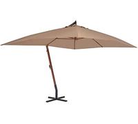JCNAGXY Outdoor Parasol with Wooden Pole 300 cm Taupe Home & Garden Lawn & Garden Outdoor Living Outdoor Umbrellas & Sunshades Outdoor Parasol Outdoor Parasols