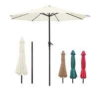 JCNAGXY Outdoor Table Garden Parasol 9Ft/10Ft Outdoor Parasol Umbrella with Crank Market Center Umbrellas Sun Protection with 8 Ribs for Garden, Lawn & Pool