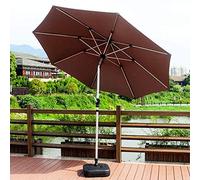 JCNAGXY Parasols Patio Umbrella, 3.0M Cantilever Hanging Sun Umbrella Banana Parasol w/Crank System& 8 Sturdy Ribs Outdoor Table Umbre