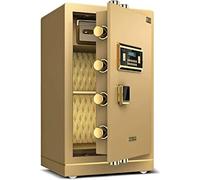 JCNAGXY Safe,Home Safe, Medium Home Password Large Safe Office Steel Security Cabinet Cabinet Safes (Color : Gold)