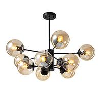 JCNAGXY Sputnik Chandelier 10 Lights Chandelier Ceiling Light Fixture Industrial Pendant Lighting Fixture for Kitchen Dining Room Living Room-Amber Platinum. 10 Lights