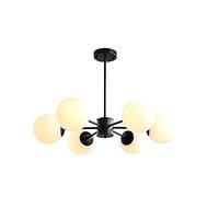 JCNAGXY Sputnik Chandelier 16 Lights Chandelier Mid Century Adjustable Pendant Lighting Fixture Vintage Industrial Ceiling Light Fixture for Living Room-Black and White lampshade. 16 Lights It's so