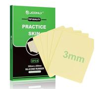 Jconly 5 piezas de piel falsa de 3 mm tamaño A4 de doble cara profesional para práctica de tatuajes, textura realista, piel falsa para práctica, con caja de regalo de lujo para artistas