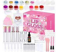 JCOOS Kit de fabricación de brillo de labios, juego de brillo de labios para adolescentes, niños, adolescentes, niñas, mujeres, kit de brillo de labios, kit divertido para hacer tu propio brillo de