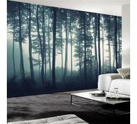 JCSMKFQ Mural 3D para interiores papel tapiz con diseño de árbol de bosque natural en color nocturno para sala de estar dormitorio arte de pared decorativo pegatina