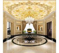 JCSMKFQ Mural de PVC autoadhesivo 3D para sala de estar papel tapiz con relieve de mármol dorado decoración de techo interior arte de pared pegatinas de pintura