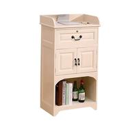 JCSRYD Mostrador de Recepción con Mostrador, Mesa de Caja de Madera con Cajón con Cerradura, Balcao de Recepção para Tienda, Clínica, Oficina(Beige)