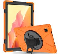 JCTek Funda para Samsung Galaxy TAB A7 T505/T500/T507 10.4" 2020 Tablet con protector de pantalla, armadura híbrida resistente, correa de mano y correa de hombro (naranja)