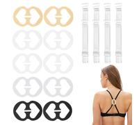 JCUGSBS 10 clips metálicos para tirantes de sujetador, accesorios ideales para sujetadores, para bra straps invisibles y una acentuación eficaz del escote y la espalda de la mujer