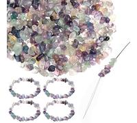 JCUGSBS 250 perlas de amatista para enhebrar cristales perlas de cristal piedras para pulseras, collares, pendientes, joyas, hacer manualidades, irregulares, taladradas, 5-8 mm