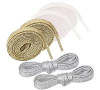 JCUGSBS 3 Pares Cordones Elasticos Zapatillas Deporte para Niños y Adultos, Cordones Elasticos de Ancho Sin Nudos con Hebilla Metal, No es Necesario Atar Cordones de Zapatos, 120cm