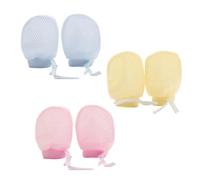 JCUGSBS Guantes de algodón para bebés recién Nacidos Sin Mitones de Scratch 3 Pares, Infant Boys Girls Mitones antiarañazos Suaves para el Cuidado del bebé