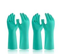 JCUGSBS Guantes de Nitrilo Reutilizables, Protección Química y Seguridad Alimentaria, Guantes de Trabajo Multiusos, Cocina y Limpieza del Hogar,Talla L (2 Pares)