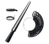 JCUGSBS Medidor Anillos, Dedo Ring Sizer, Ring Sizer Herramienta de Medición, para Medir Dedos de Tamaño, para Anillos Tamaños A-Z Metal/Acero/Plástico