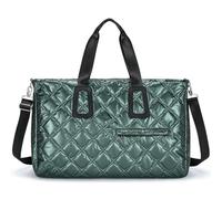 JCVBN - Bolsa de viaje acolchada a cuadros para el hombro, bolsa de compras al aire libre, bolsa grande para deporte, gimnasio, yoga, mochila húmeda y seca, Green