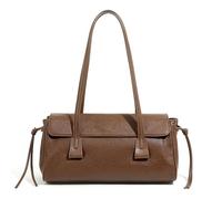 JCVBN - Bolso de hombro para mujer, gran capacidad, piel de vacuno, bolso de mano de lujo con tira larga, color negro, Brown