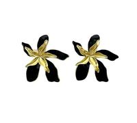 JCVBN - Pendientes de metal con diseño de flores que gotean con flores y flores, Acero inoxidable