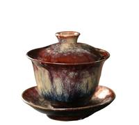 JCVBN - Taza de té de porcelana Gaiwán, exquisito diseño de cielo estrellado, cerámica esmaltada, horno de Gaiwán, cubierta de transformación, tazón de sopa con tapa