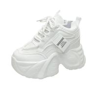 JCVBN - Zapatos de tacón de cuña transpirables para mujer, de 11 cm, con suela gruesa, zapatos de plataforma, White, 39 EU