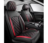 JCVT Coche Fundas Asientos para VW T5 Multivan T5 California T5 Beach California, Cómodo Interior Juegos Cubreasientos Protector Accesorios,A/Front Seats-A/Black Red