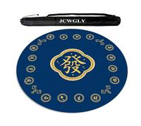 JCWGLY Tapete De Mesa Redondo Azul De Mahjong con Bolsa De Transporte, Suave Y Grueso, Antideslizante Y con Reducción De Ruido para Mahjong, Póker Y Cartas(Blue 2,100cm/39.37in)